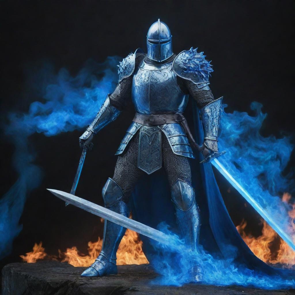 Unleash the Fury: A Brave Knight of Flames