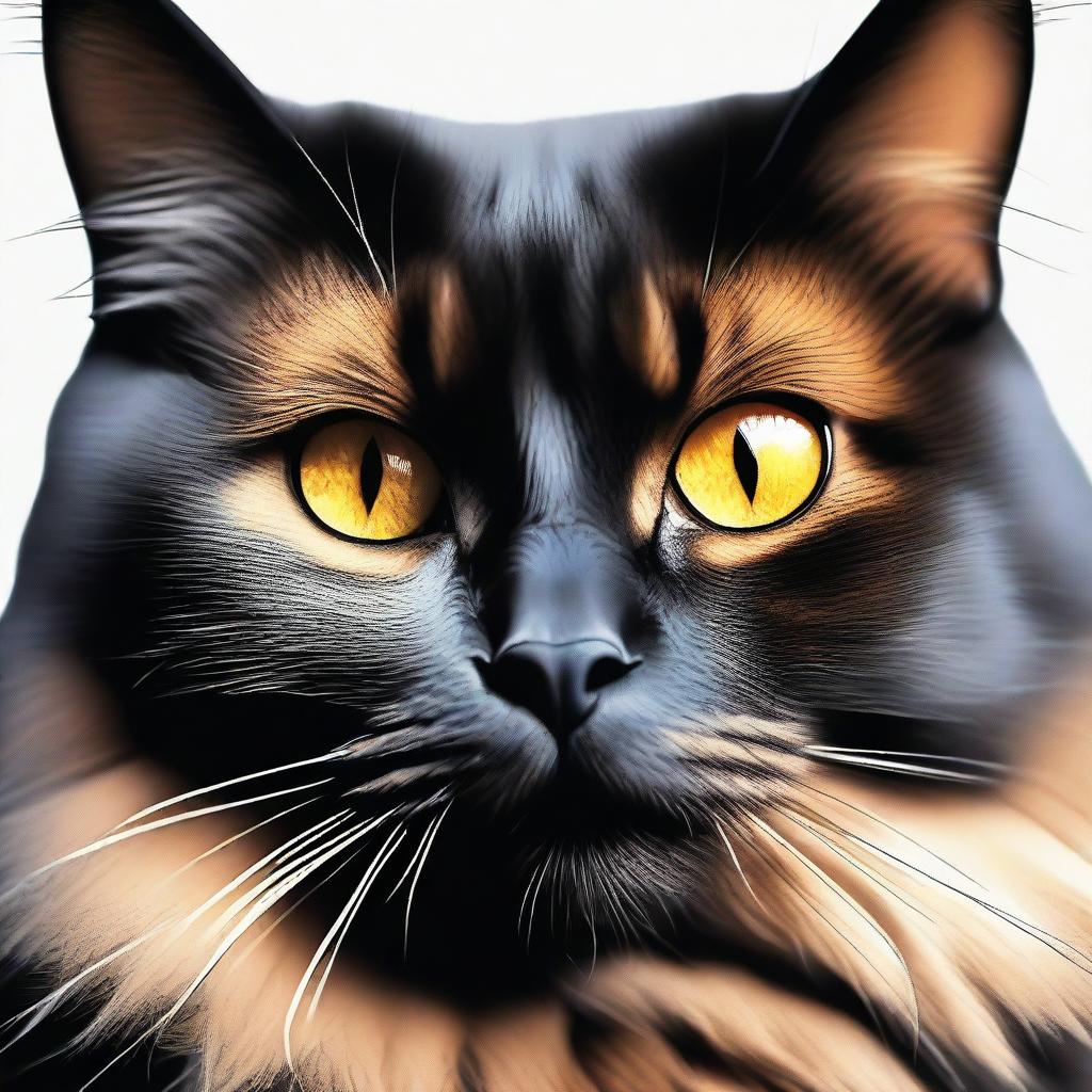 Captivating Golden-Eyed Feline