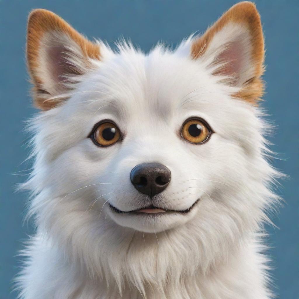 Ghibli-Inspired Dog Illustration