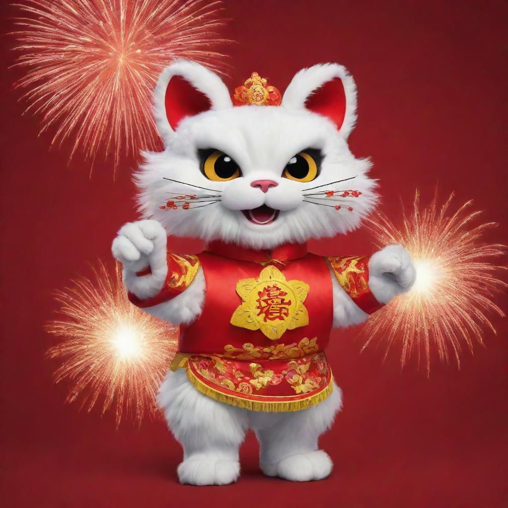 Festive Feline: Chinese New Year Celebration