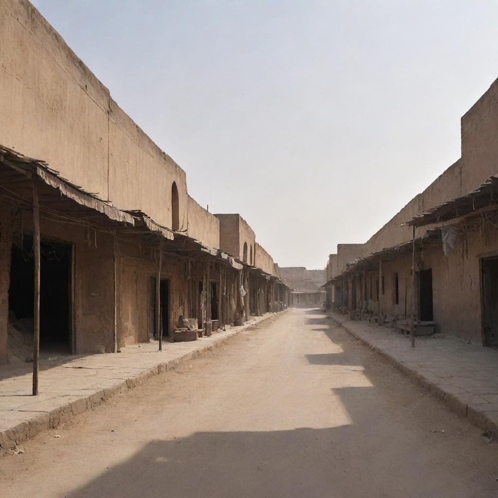 Majestic Silence: A Deserted Pakistani Bazaar