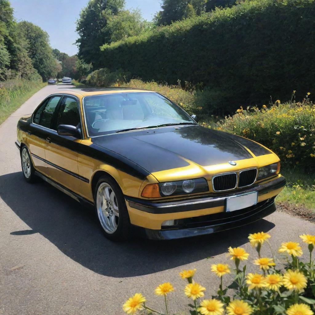 Buzzing with Style: Bumble Bee BMW E38