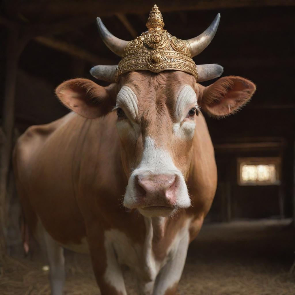 Kamadhenu, the Celestial Cow, Glows in Ecstasy