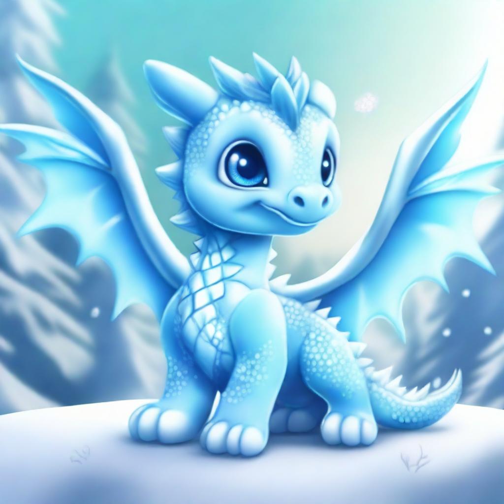 Frosty Friend: Adorable Ice Dragon