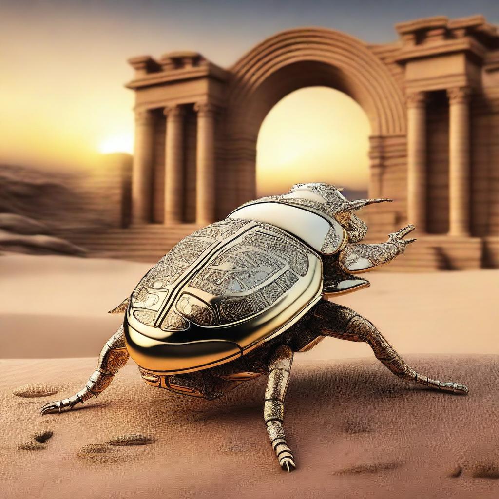 Golden Scarab Beetle: Ancient Wisdom Embodied