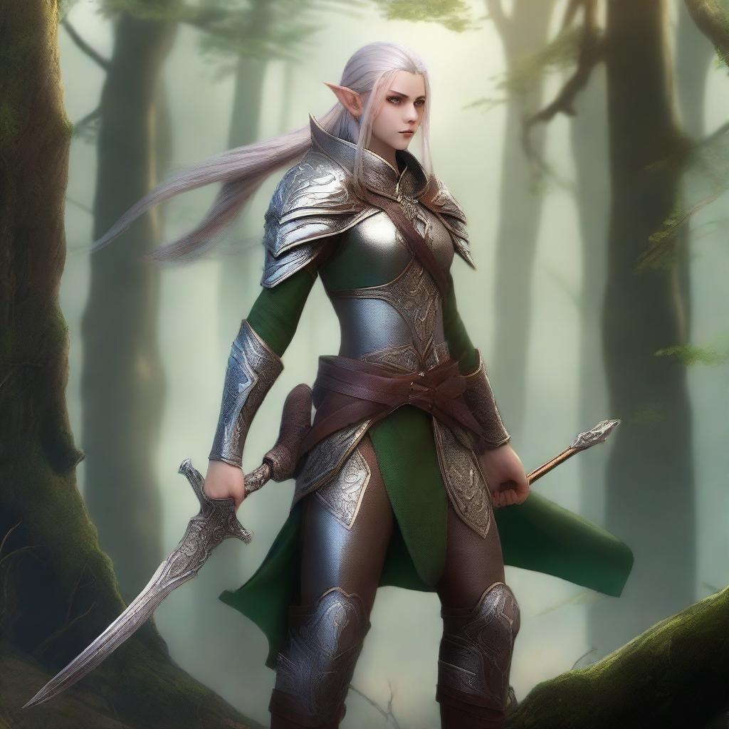 Battle-Ready Elf Warrior: Strength & Magic