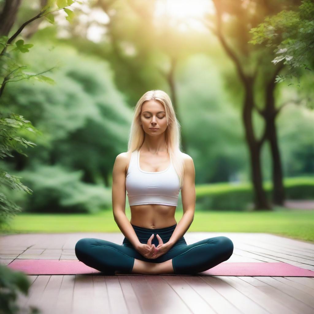 Escape to Bliss: Russian Blonde Women in Serene Yoga Postures