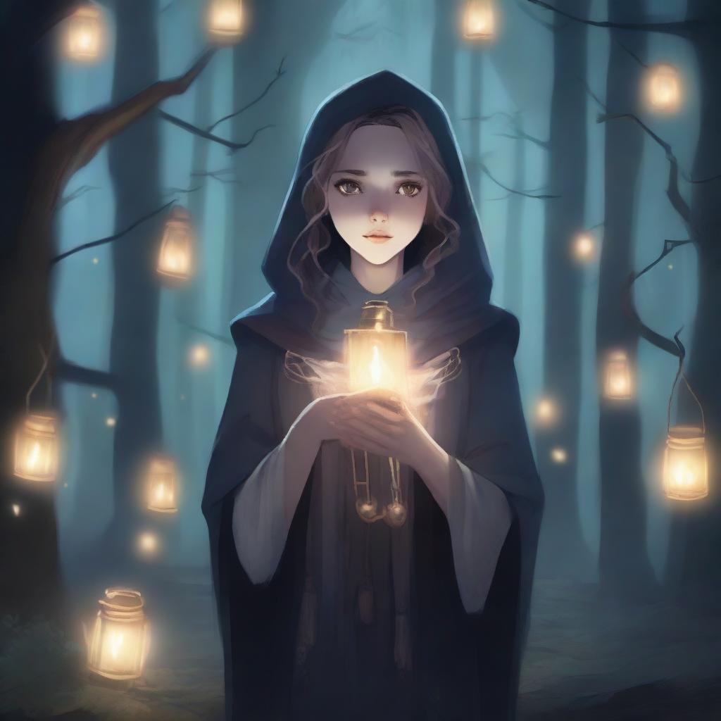 Mystical Connection: Warlock Girl Unleashes the Power of the Dead