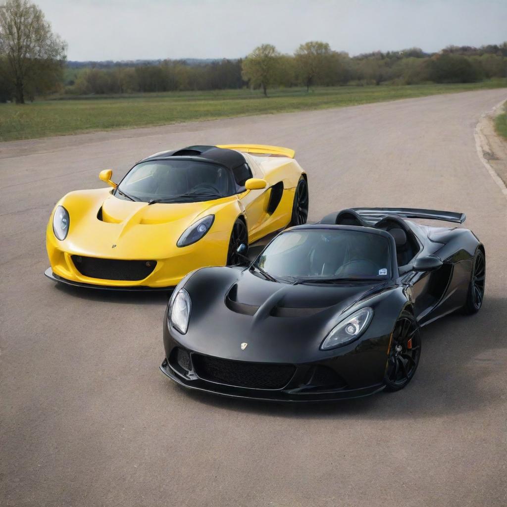 Hennessey Venom GT Spyder & Lotus Exige: Supercars Unite
