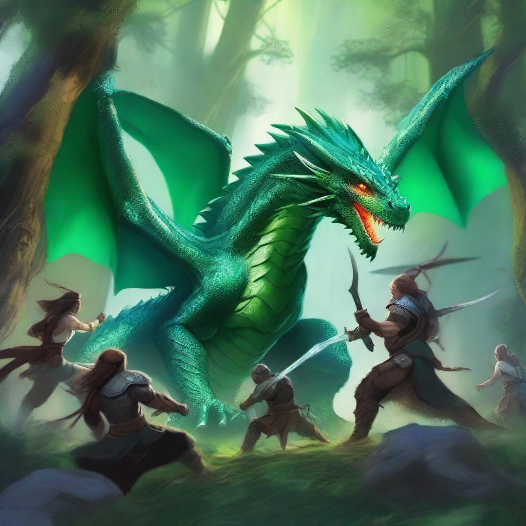 Unleash the Emerald Dragon: Epic Battle Ahead