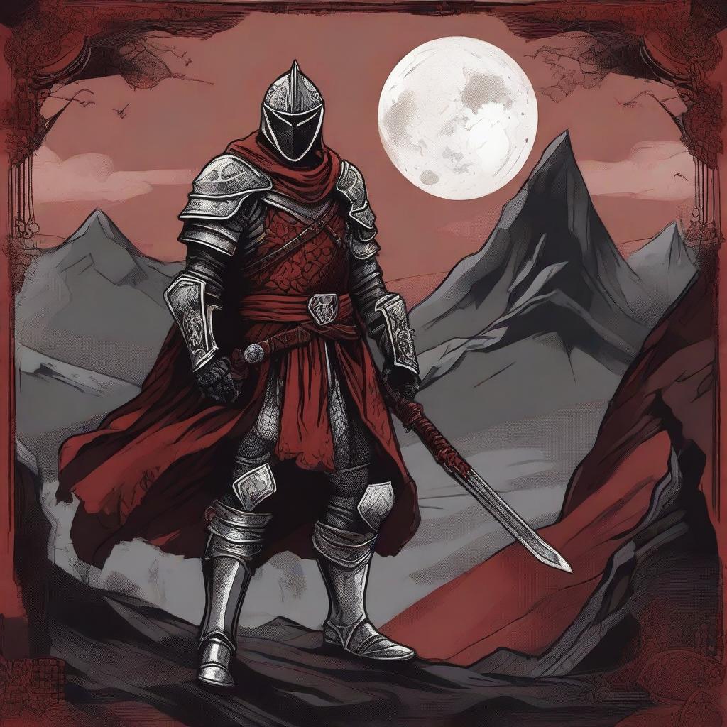 Cultist Knight: An Intricate Dungeons & Dragons Illustration
