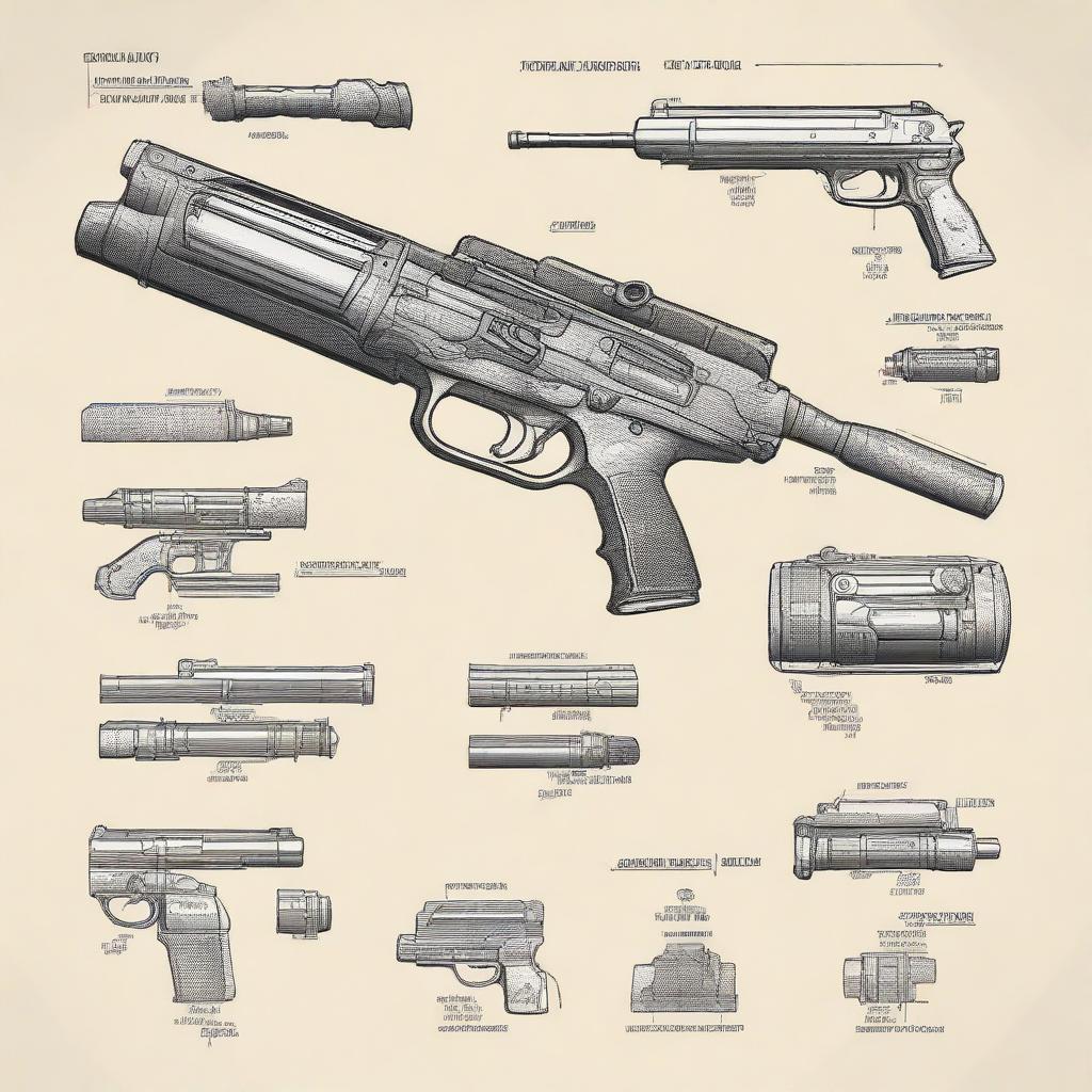 Intricate Design: Improvised Firearm Illustration