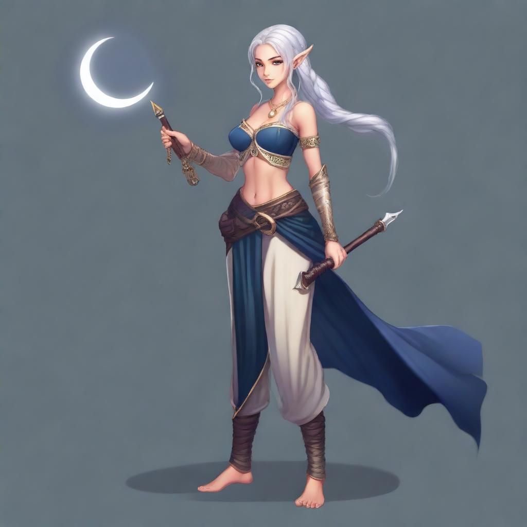 Mystical Half-Elf Lunar Sorcerer Portrait