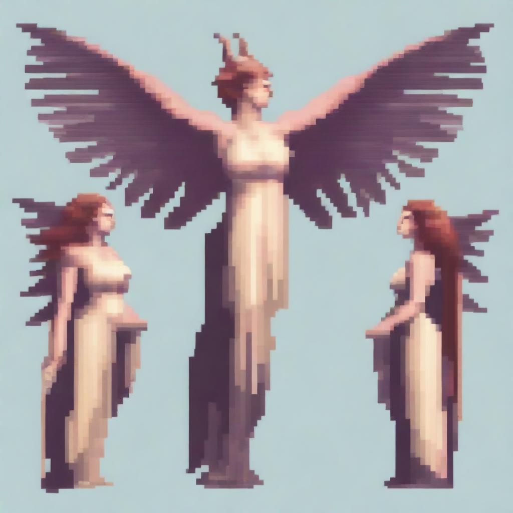 Pixel Art Harpies: A Glimpse into Greek Mythology