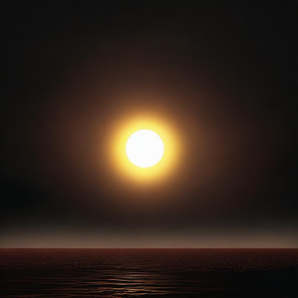 Radiant Sun in a Starless Night Sky
