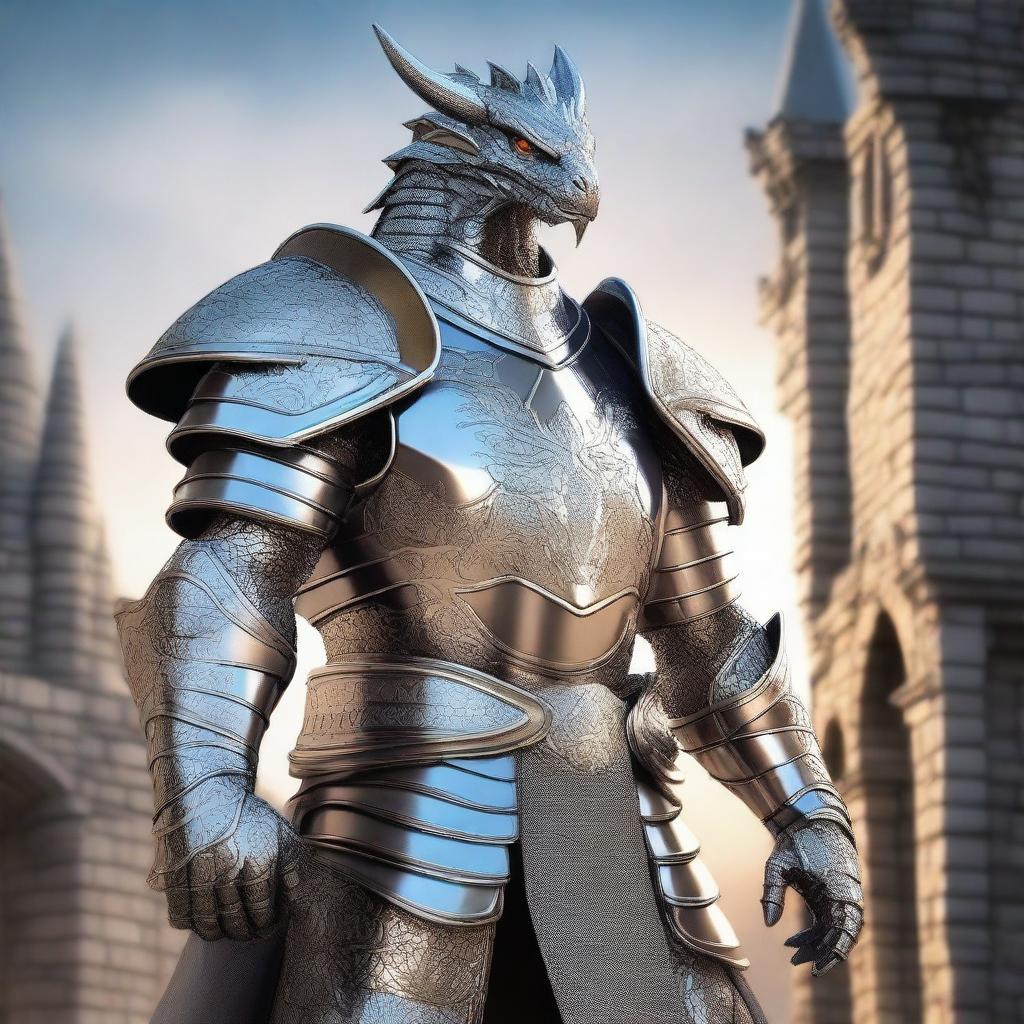 Gleaming Silver Armored Paladin: A Vision of Valor