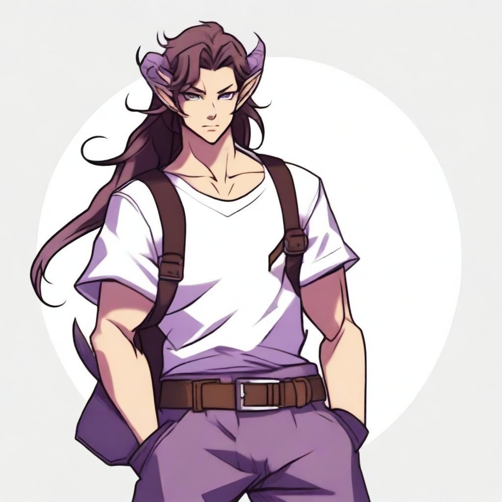 Stunning Tiefling: A Realistic Anime Creation
