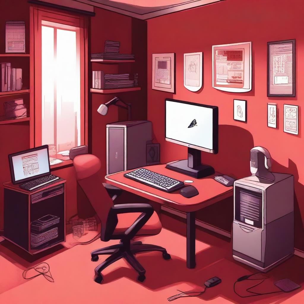 Vibrant Players Paradise: Room with Red Walls