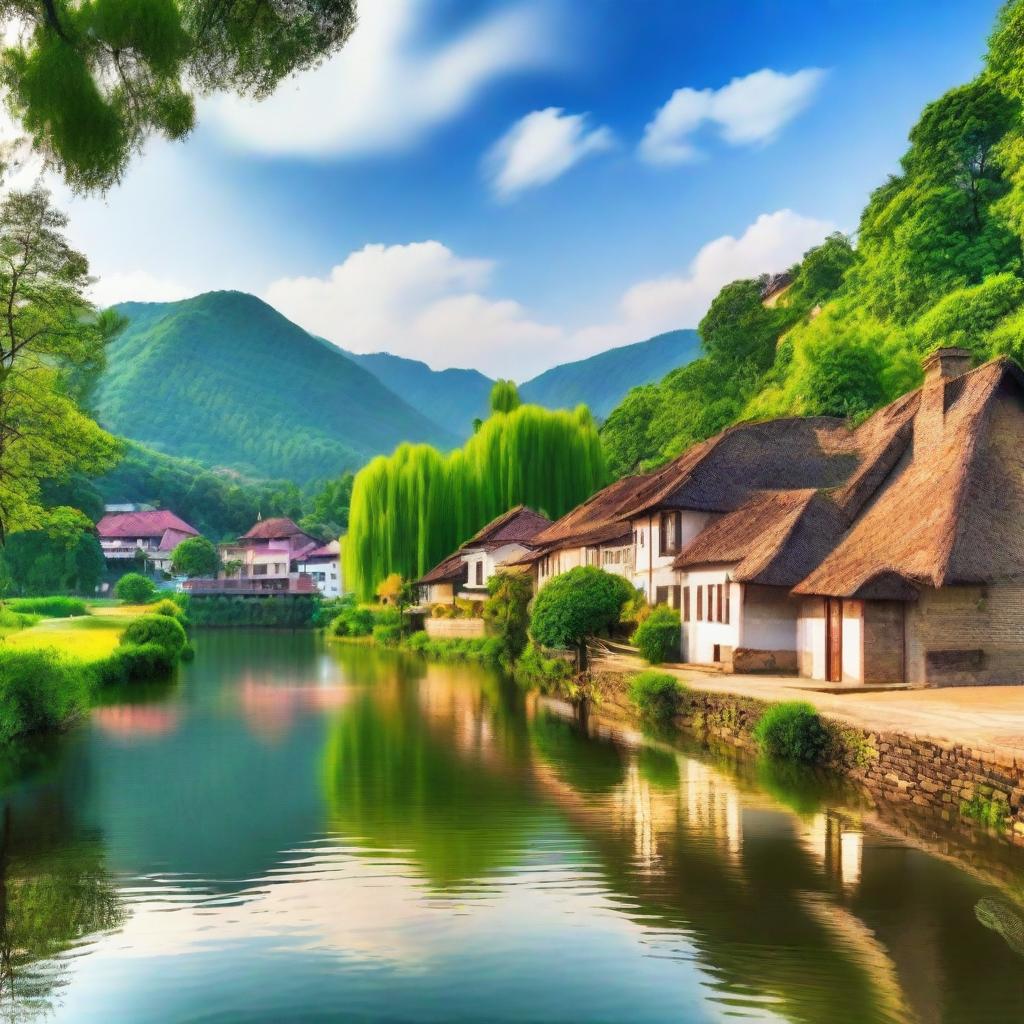 Discover a Charming Countryside Village by the River