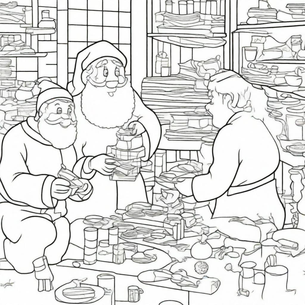 Color Your Christmas: Santas Workshop Coloring Page