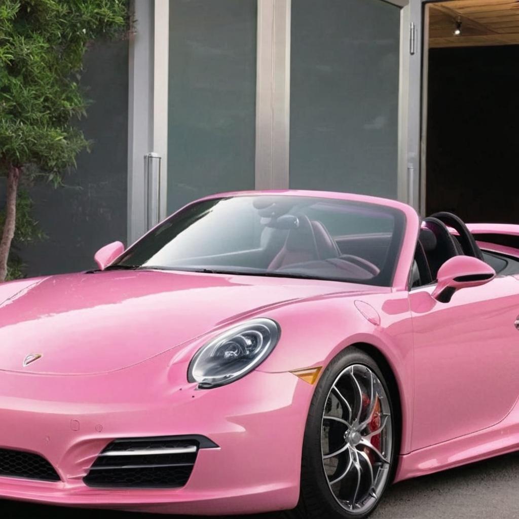 Unleash Adventure: Pink Convertible Sports Car
