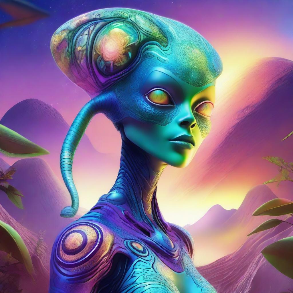 Enchanting Female Alien: A Glimpse into the Unknown