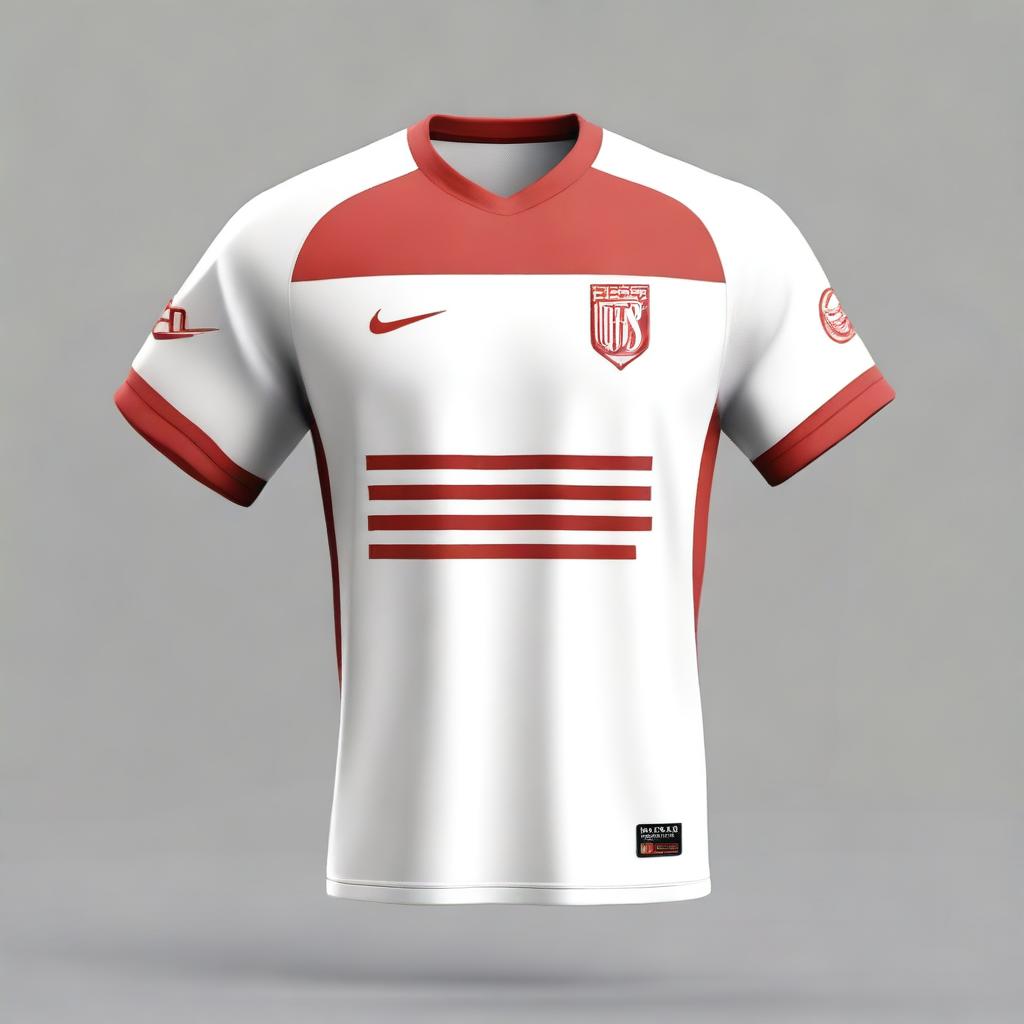 Bold & Clean: Red and White Jersey Design