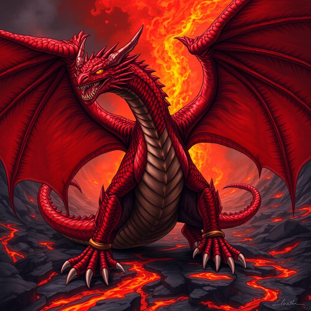 Tharagon the Immortal: A Fierce Red Dragon