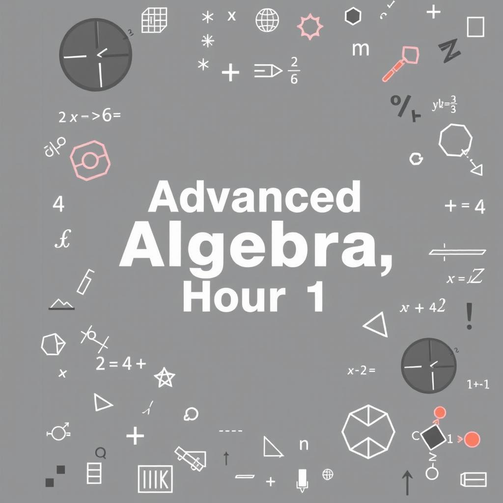 Advanced Algebra: Hour 1 Binder Cover