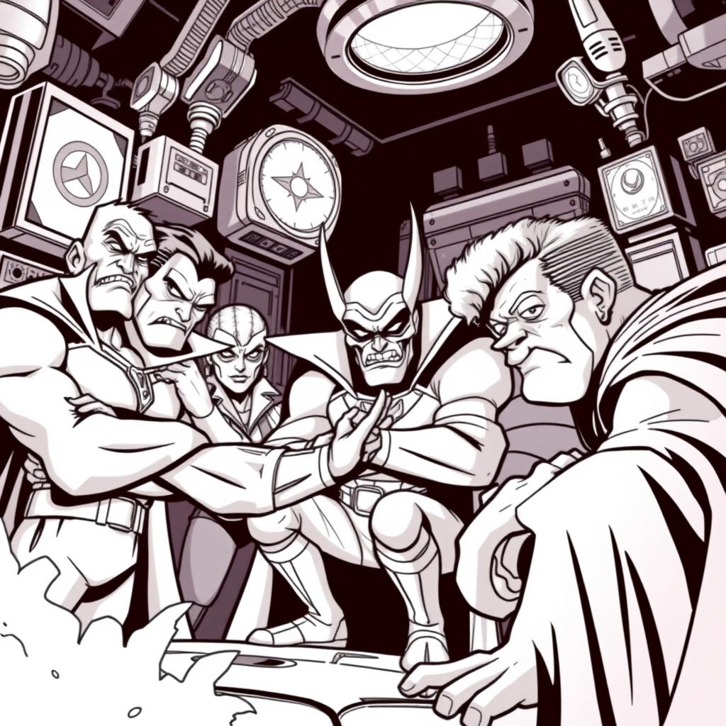 Unleash Your Creativity: Superhero Villains Coloring Page