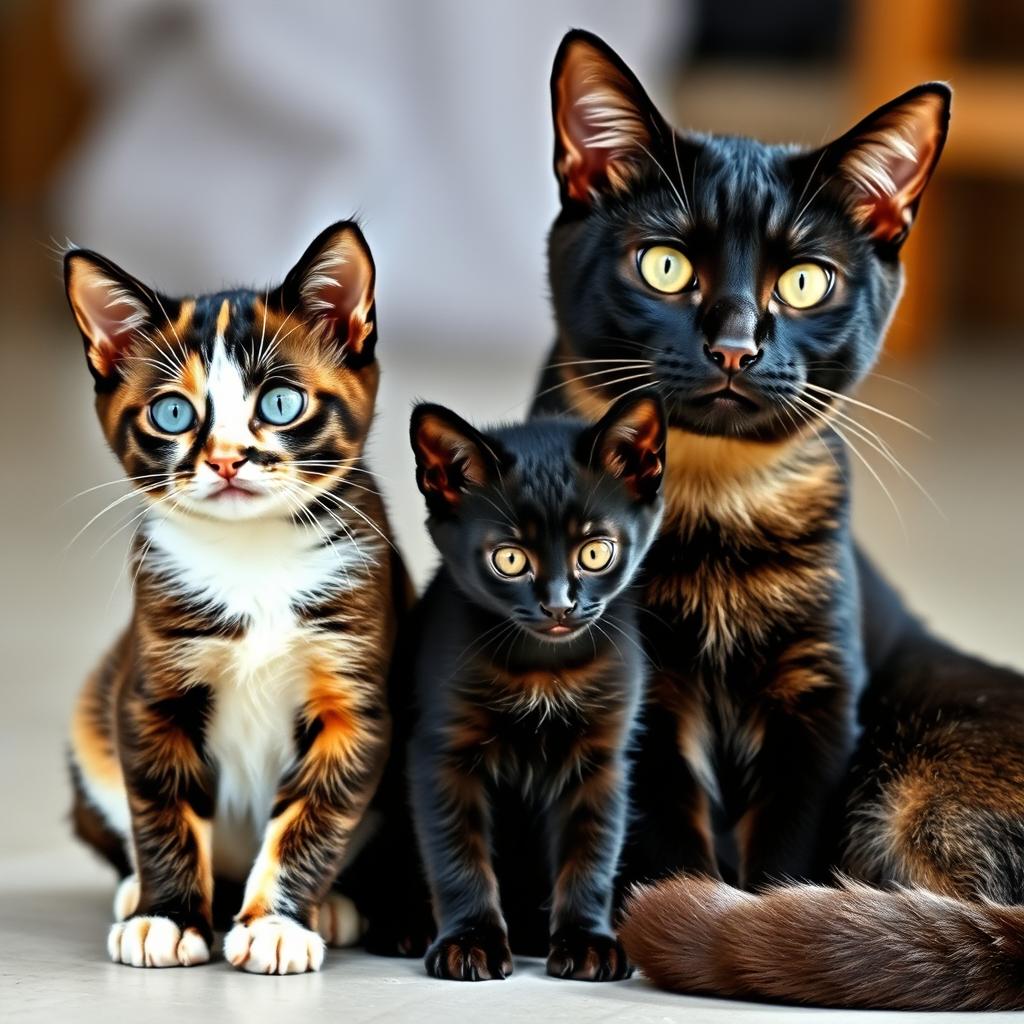 Cuddle Up: Three Adorable Cats Together