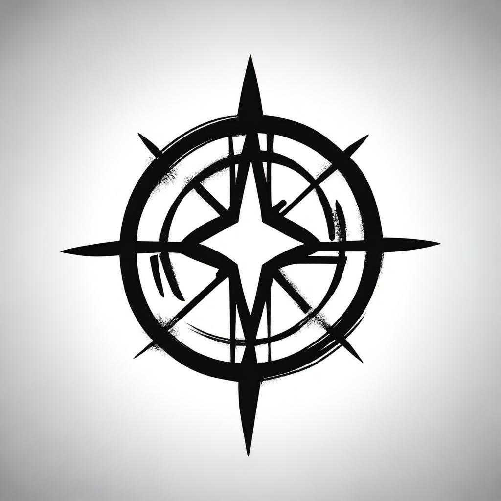 Unique Dark Crosshair Tattoo Design for Men