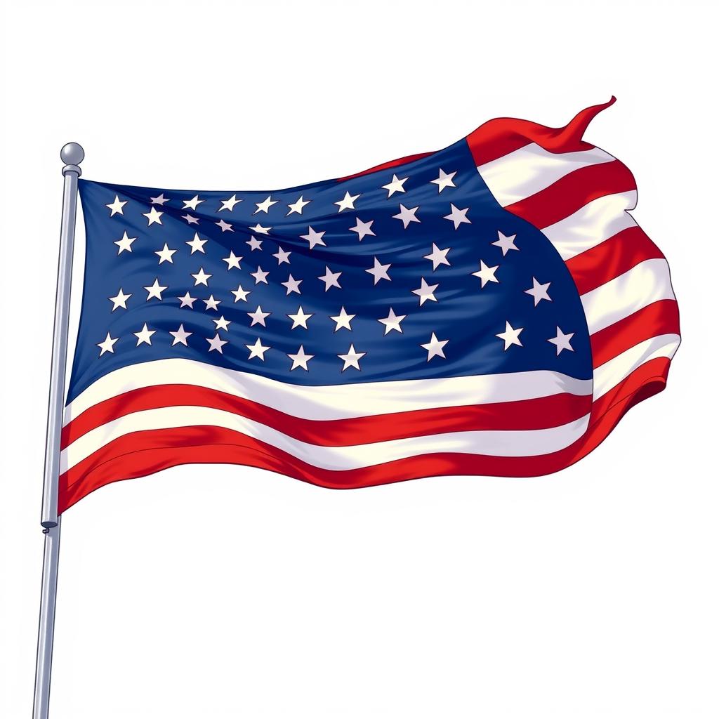 Reimagined American Flag with 60 Stars
