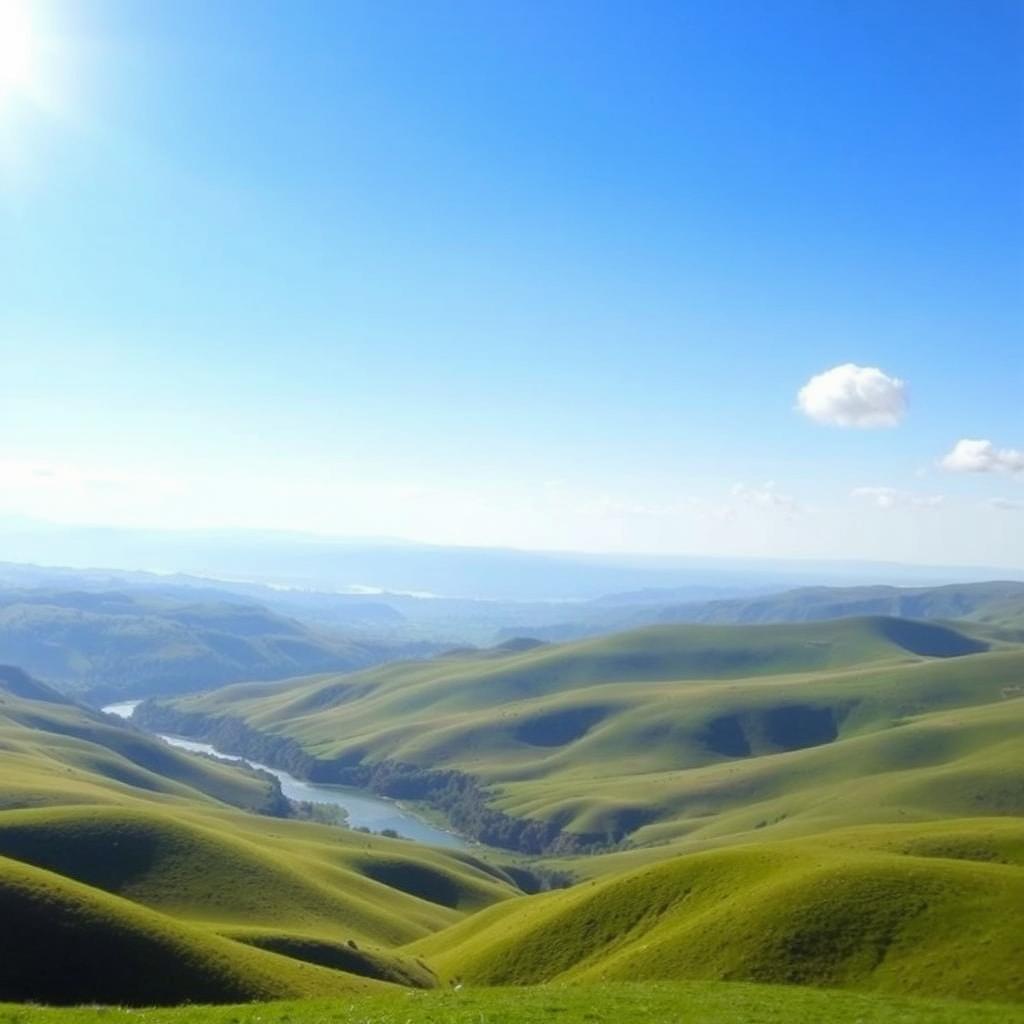 Escape to Nature: Lush Rolling Green Hills