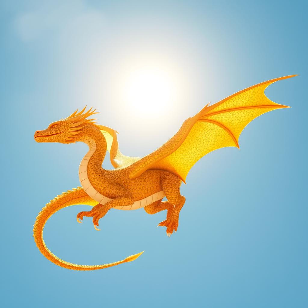 Majestic Solar Dragon Soaring Through the Skies