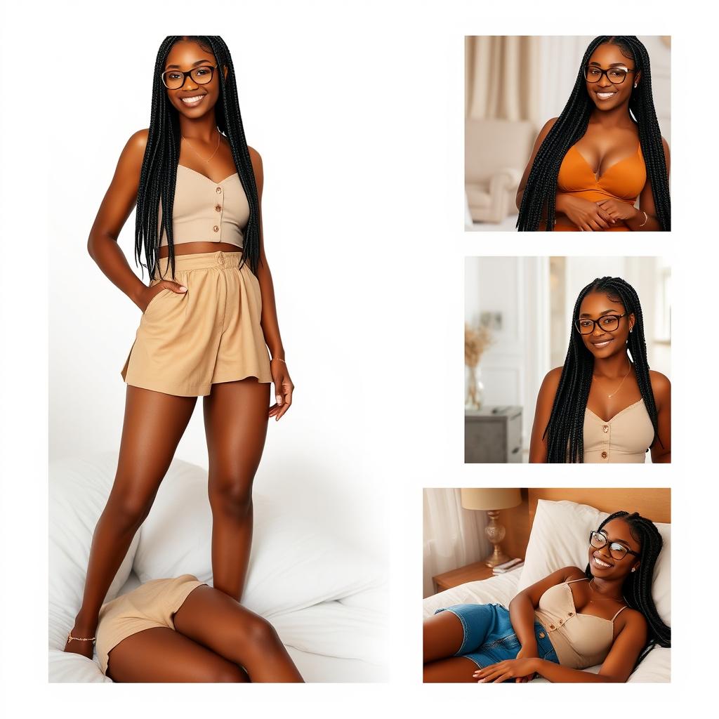 Celebrate Beauty: Black Girl with Long Box Braids