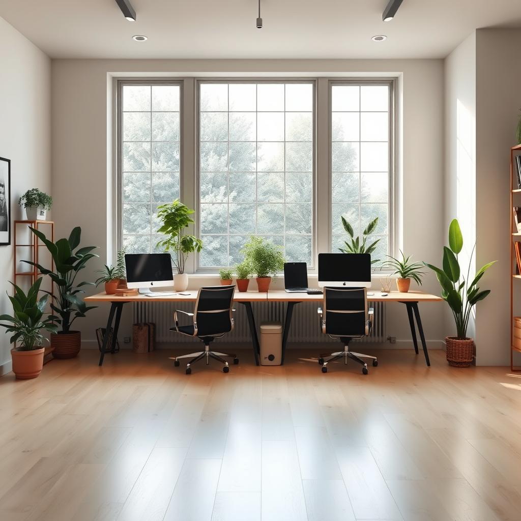 Cozy yet Productive: Shared Home Office Design