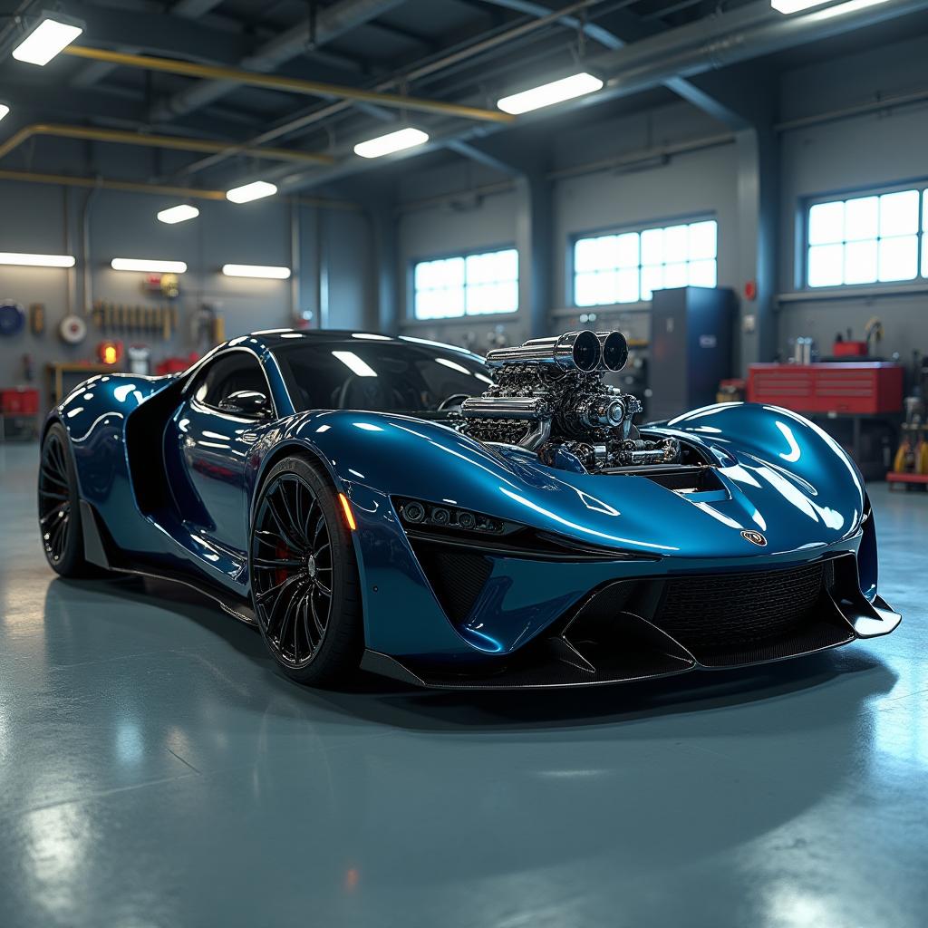 Eye-Catching Teardrop-Shaped Speedster with a Supercharged V8 Engine