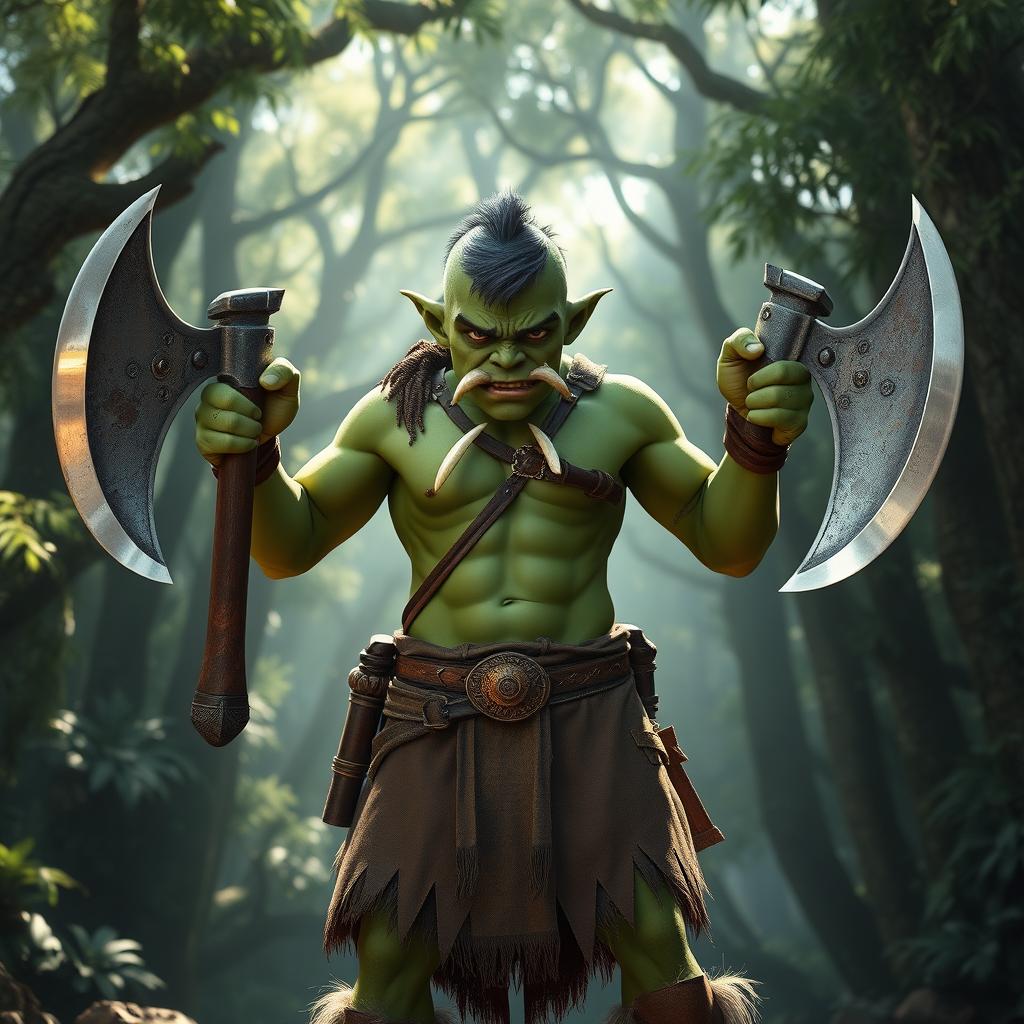 Half-Orc Barbarian Warrior