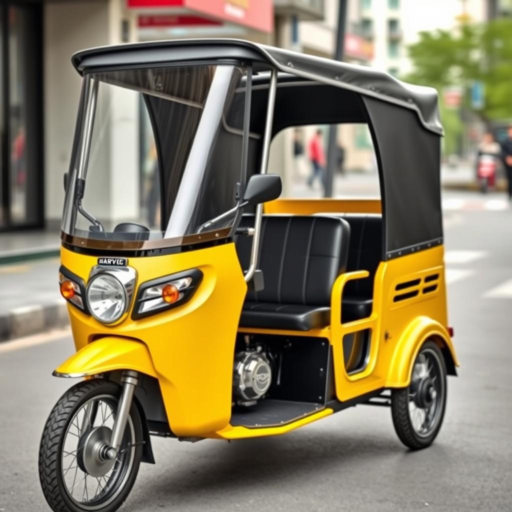 Ride in Style with this Custom Yellow Tricycle