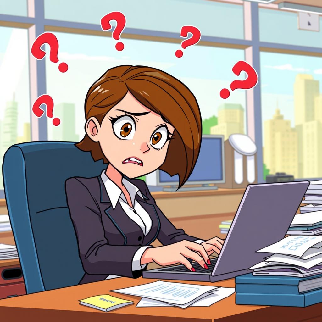 Animated Businesswoman: Expressive & Engaged