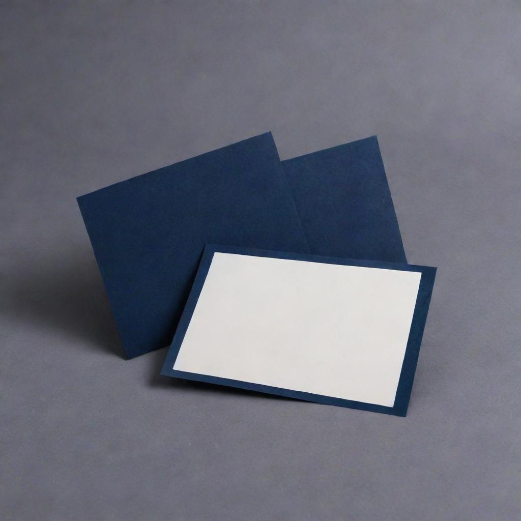 Sleek Sophistication: Navy Blue Business Card