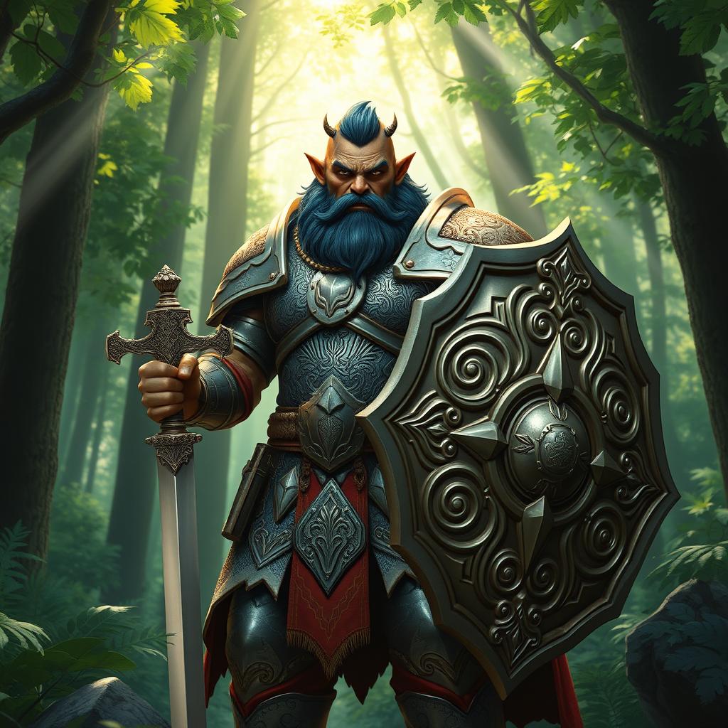 Harmony in Armor: Semi-Orc Paladin
