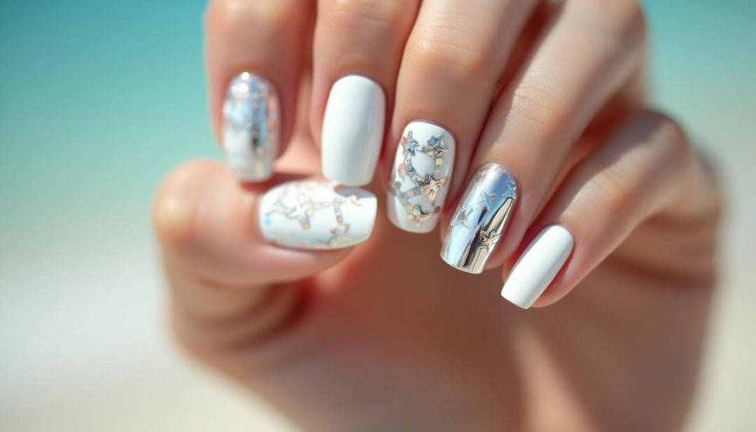 Summer Vibes: Undisturbed Detail of Beach-Inspired Nail Art