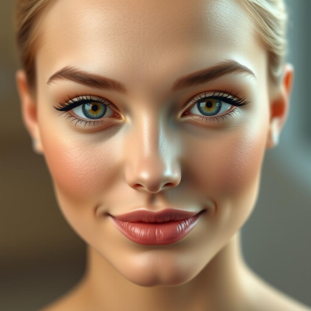 Close-up of Flawless Human Face