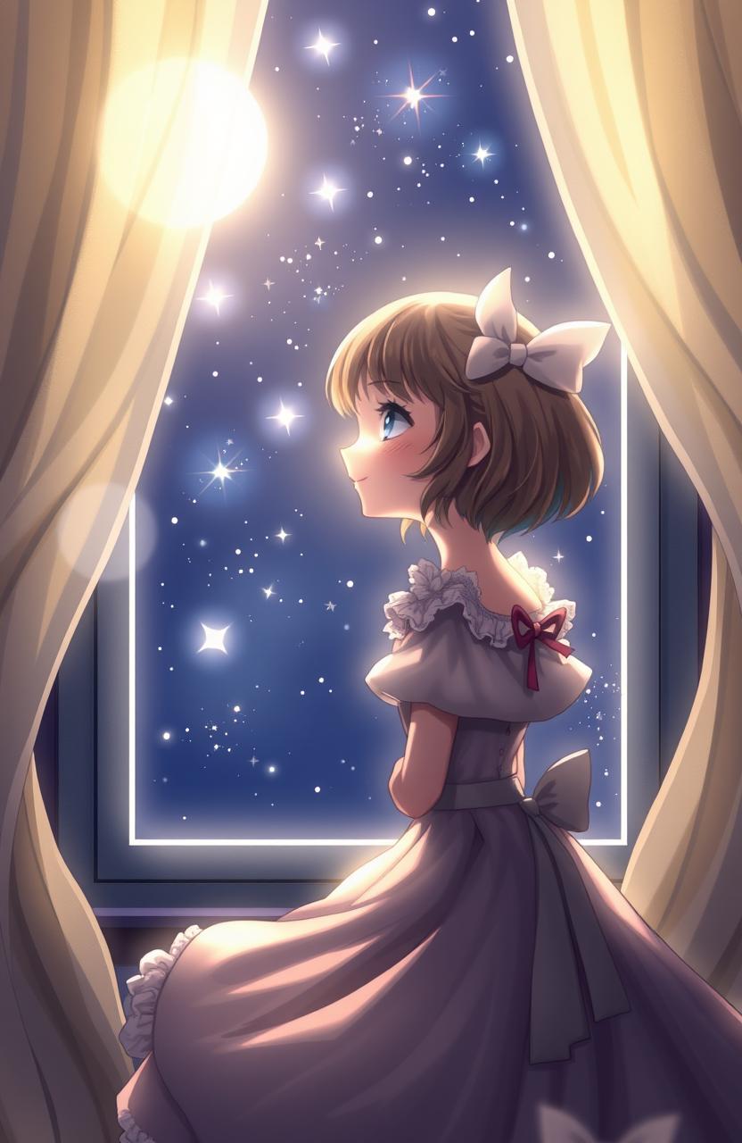 Whimsical Star Gazer: A Dreamy Character