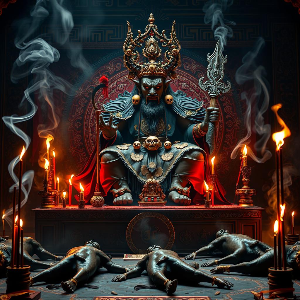 Fearsome Tibetan Deity - Wrathful Protector or Scary Mythological Figure?