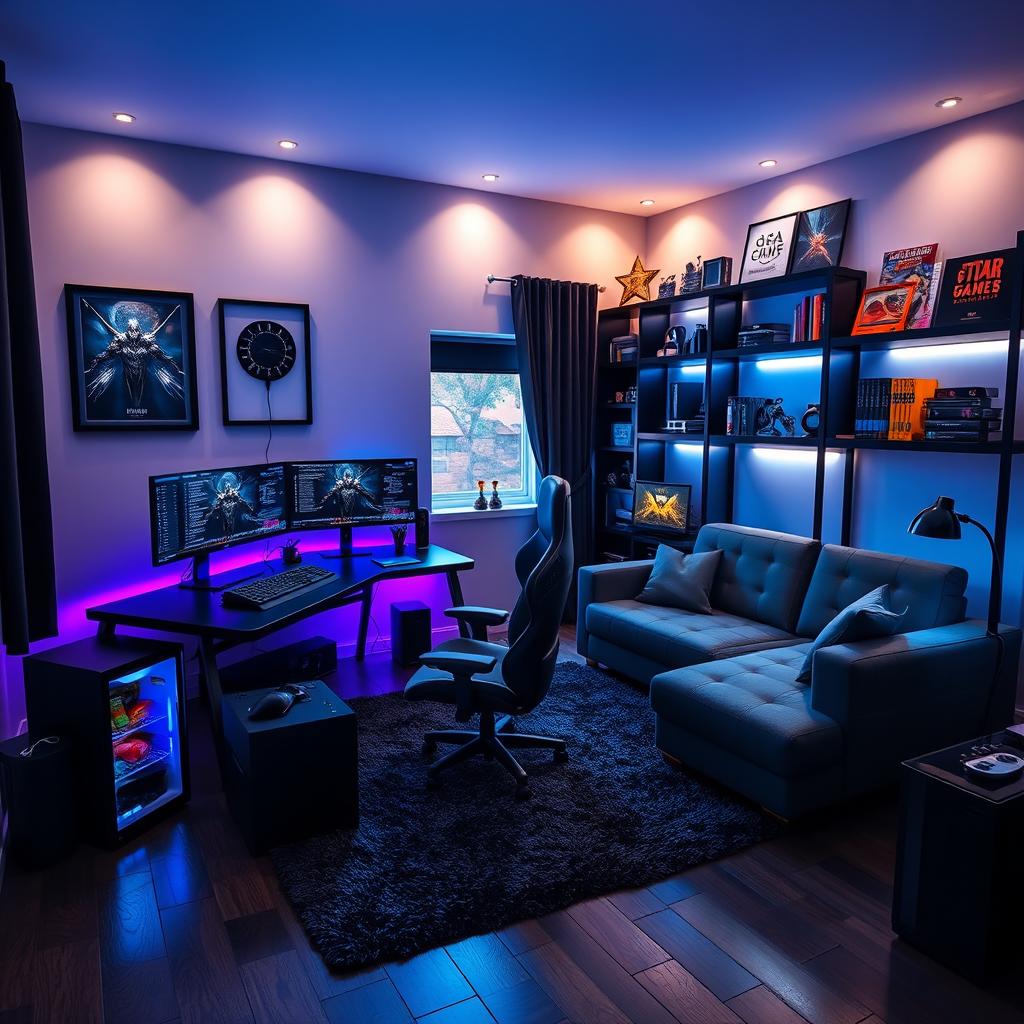Ultimate Gaming Haven: Modern Room for Gamers & Programmers
