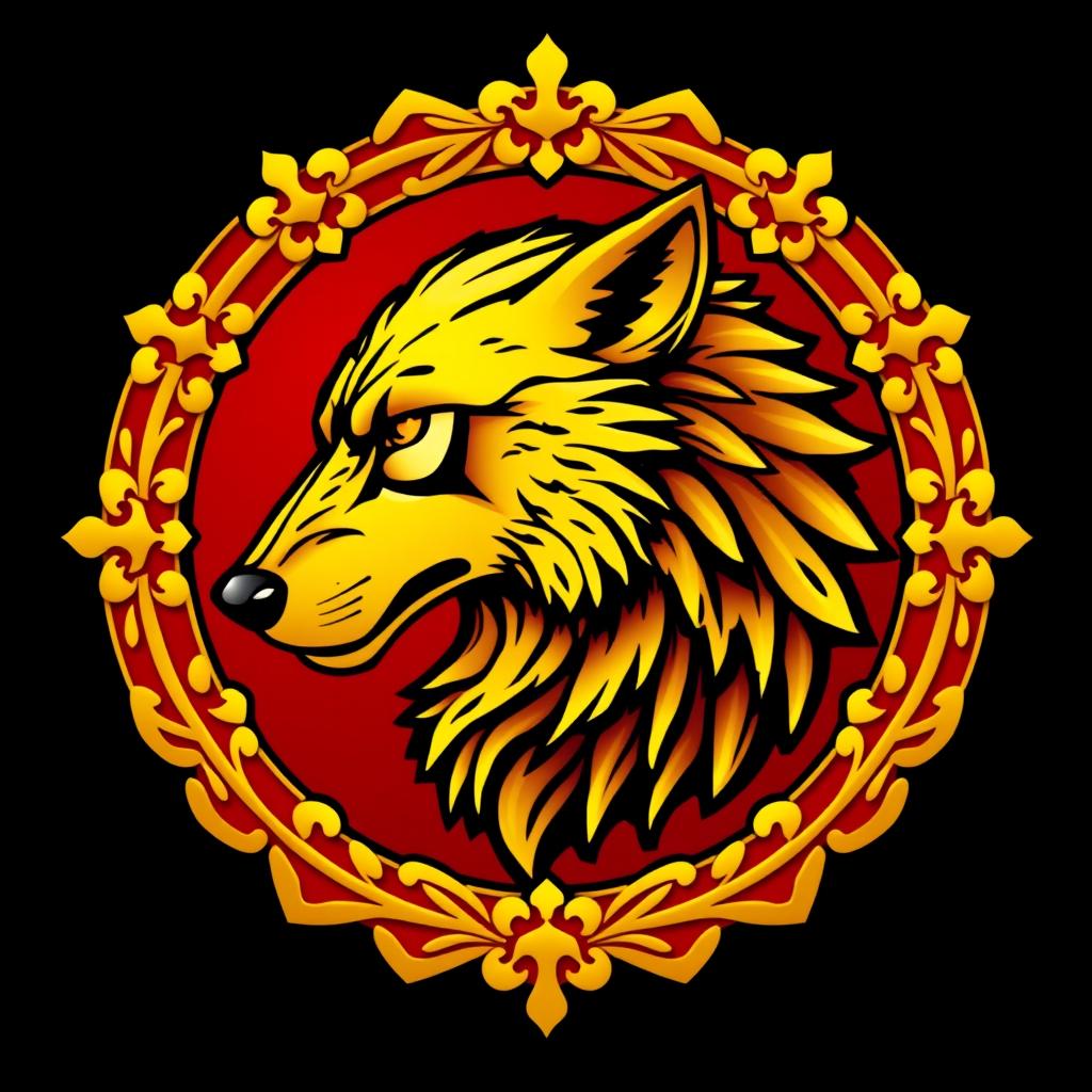 Majestic Wolf Crest: A Symbol of Strength