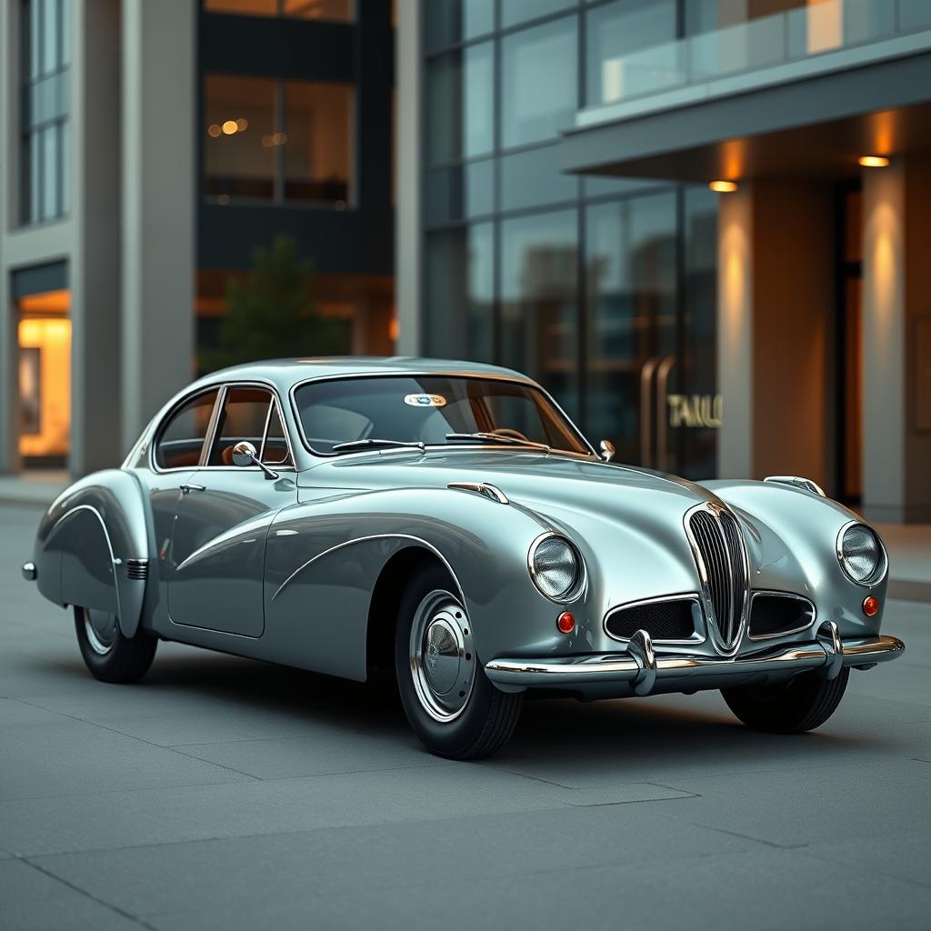 Sleek Elegance: Modern Talbot Lago-Inspired Four-Door Car